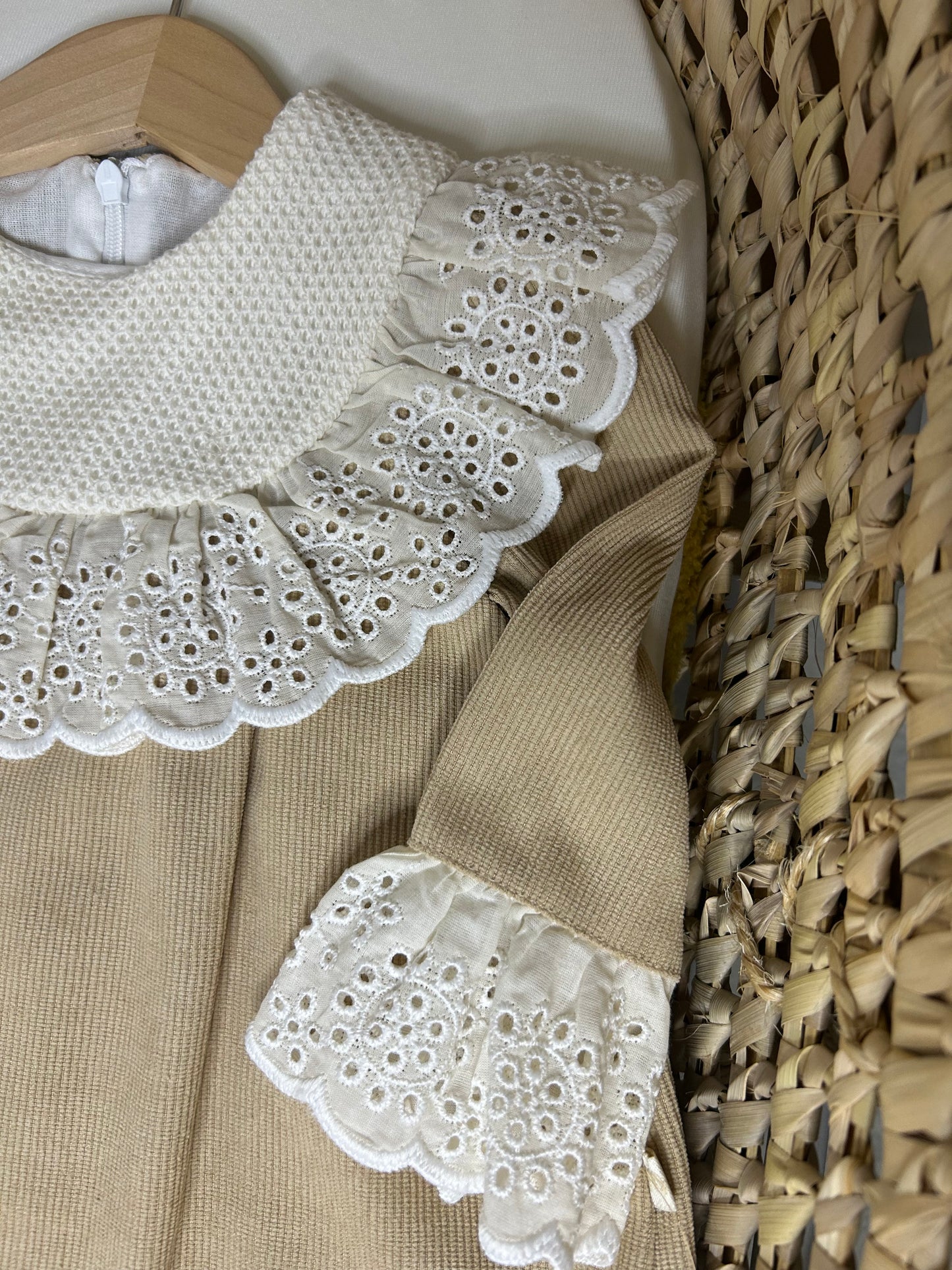 Robe Bridgerton velours côtelé