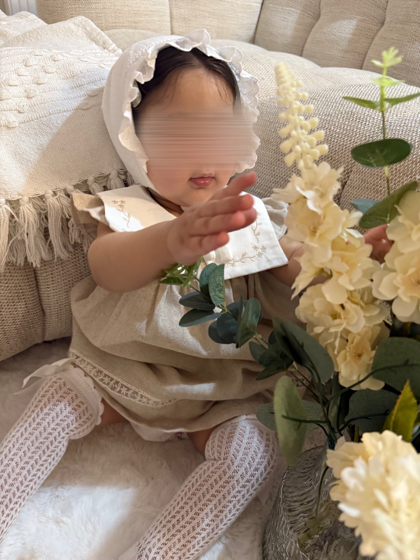 Robe Poésie Champêtre à col brodé vintage