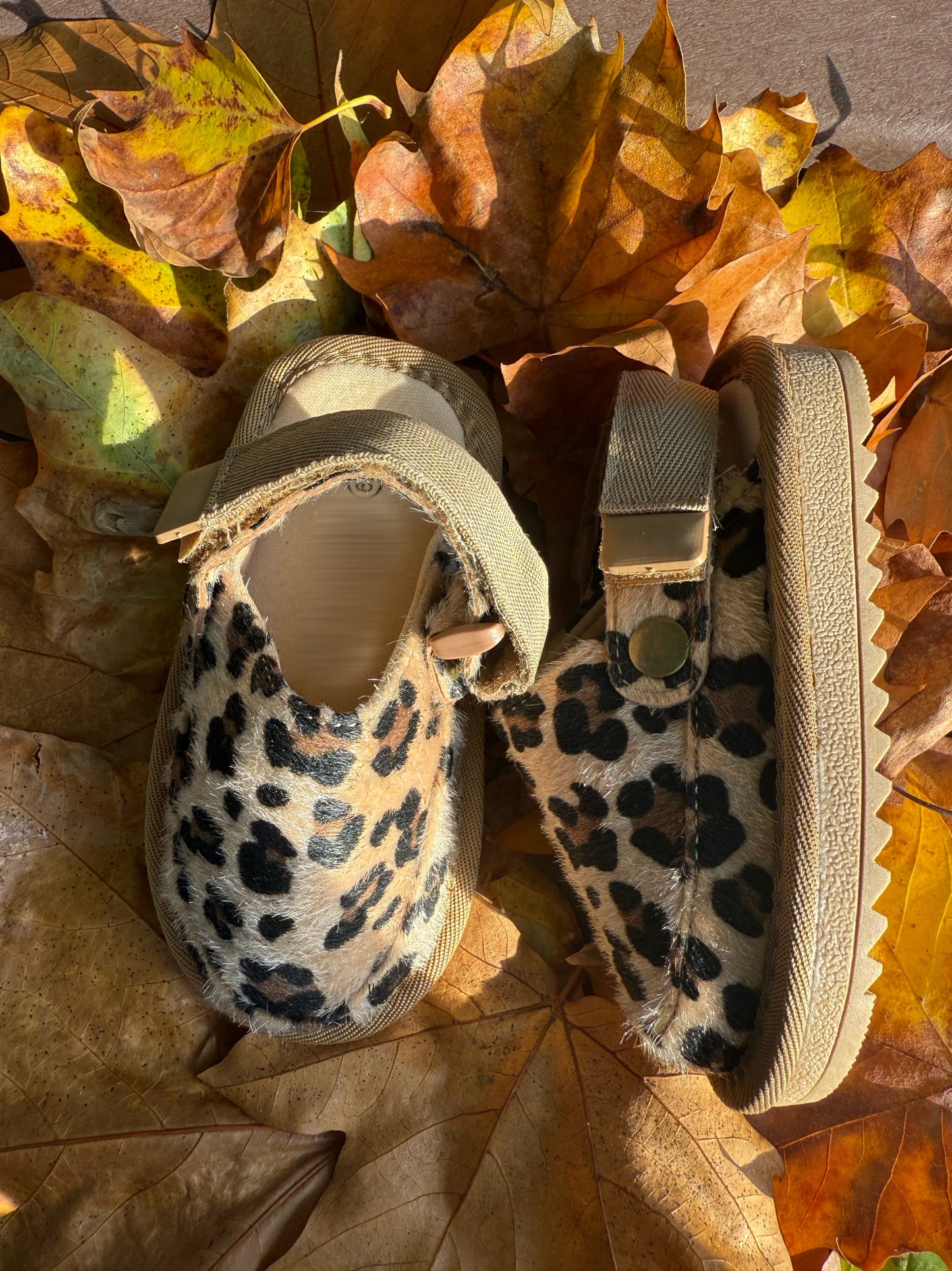 Boots Golden Cosy fourrure léopard