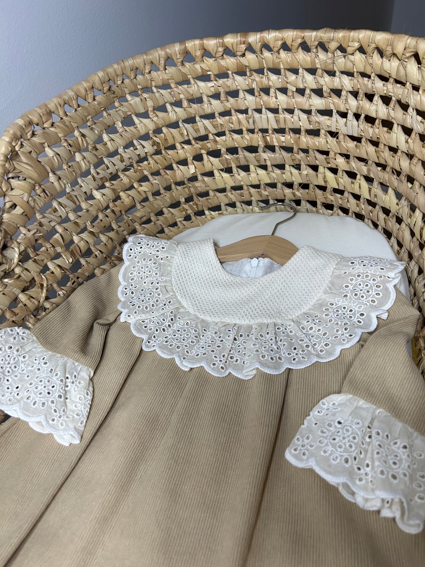 Robe Bridgerton velours côtelé