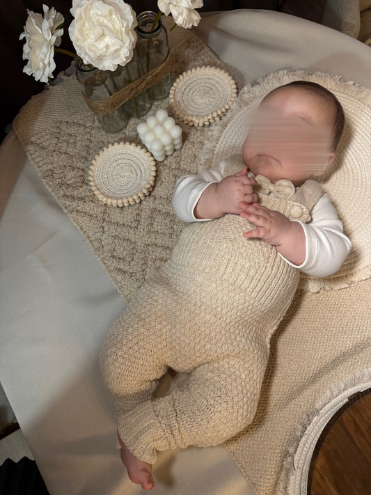 Ensemble Teddy Bear 3 pièces bébé – Combinaison, body et gilet à capuche